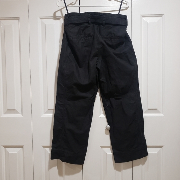 Aritzia Babaton Black Linen Blend Wide Leg Culotte Pants With Detachable Belt - Picture 6 of 9